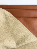 Дубленка однот иск рыжий, мех молочный