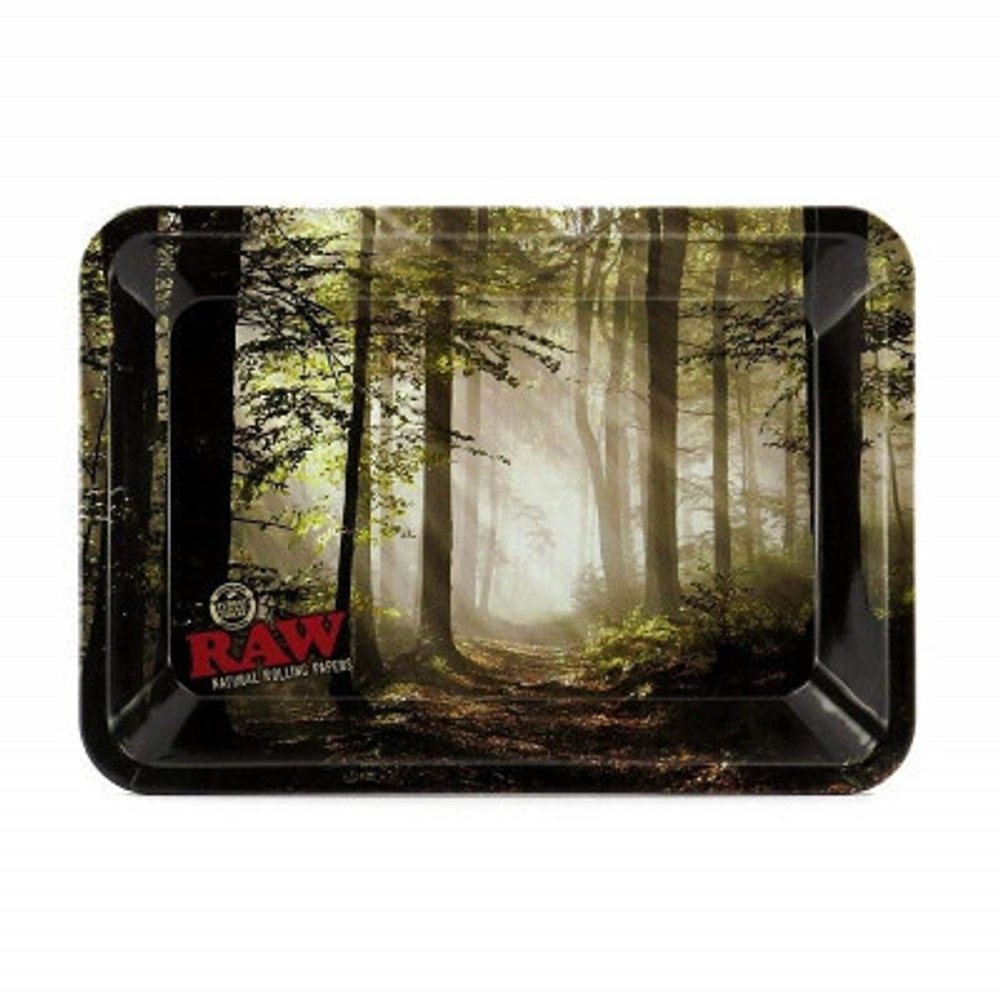Лоток "RAW" Rolling Tray Metal Mini Design Smokey Forest 18x12.5см