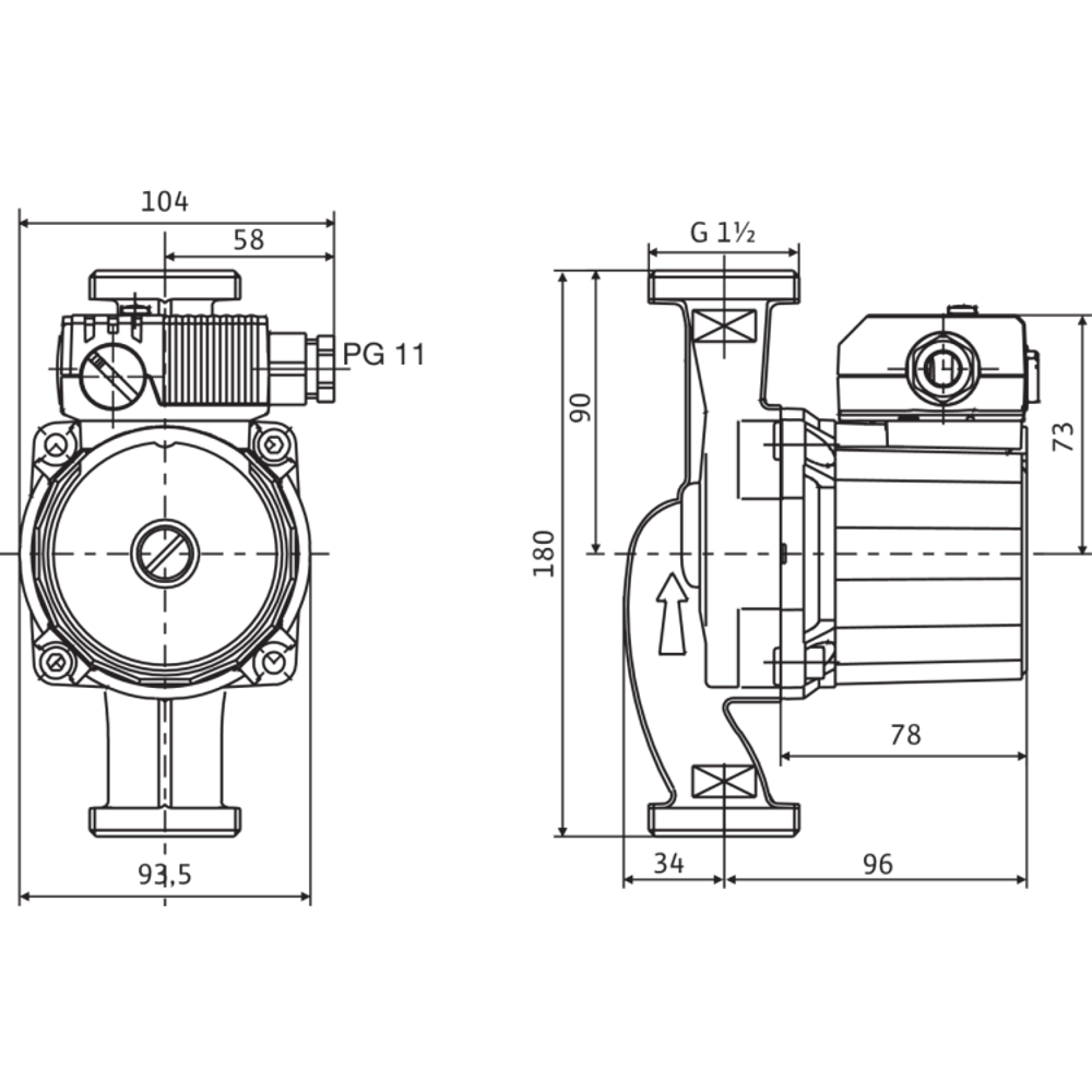 Циркуляционный насоса WILO STAR RS 25/4