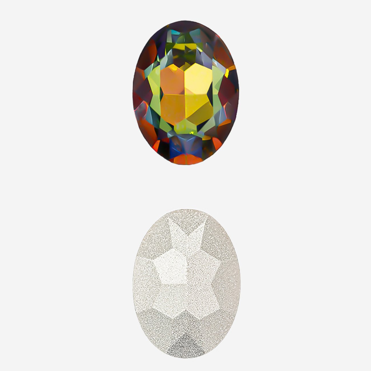 Кристалл Овал (Oval Fancy Stone), оттенок "Витражный Кристалл"/"Vitrail Medium Crystal", 14*10мм