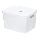 Корзина для белья с крышкой "velvet", 450*360*270мм, 35л (белый)