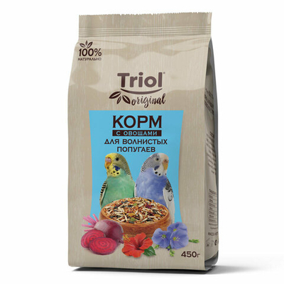 Корм для волнистых попугаев Triol Original с овощами