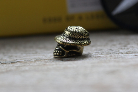 Темлячная бусина, подвеска "Вьетнамец", желтый метал