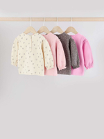 Лонгслив для малышей Next E67-019, 4 шт., Молочный, Розовый, Коричневый