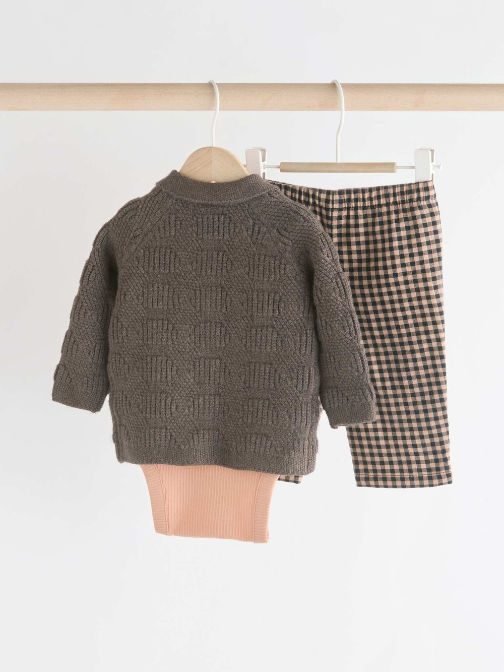 Комплект из трех предметов Next N22-319, Серый, Розовый