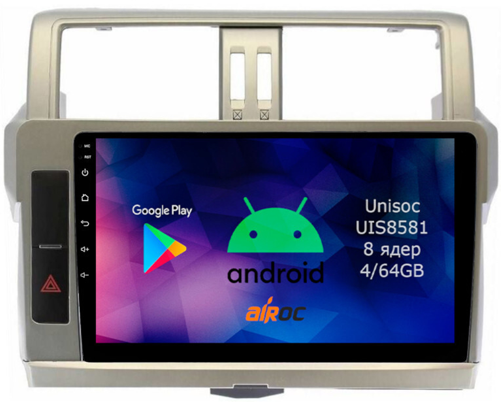 Магнитола для Toyota Land Cruiser Prado 150 2014-2017 - Roximo RM-1116 Android 12, 8-ядер, 4/64Гб, SIM-слот