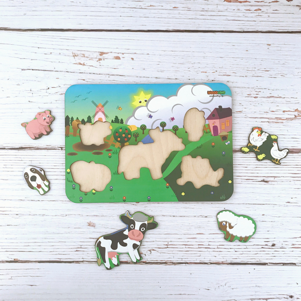 Деревянный вкладыш «Домашние животные»