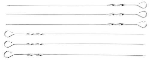 Шампуры KRAFTOOL ″EXPERT″ плоские, усиленные, нерж. сталь 2мм, длина 600мм, в блистере, 6шт