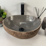 Каменная раковина из речного камня RS-05473 (42*35*16) 0861 из натурального камня
