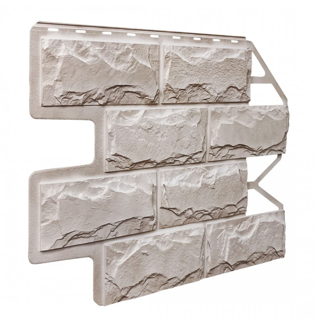 Фасадные панели (Цокольный Сайдинг) FineBer Блок Светло-коричневый