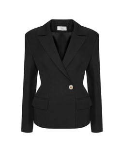 Жакет приталенный из шерсти Гуччи черный