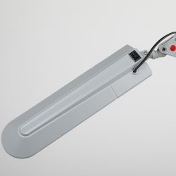 Настольный светильник ЭРА NL-202-G23-11W-GY с лампой PL на струбцине и с основанием серый | Настольные светильники под лампу