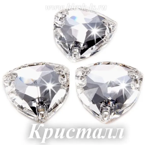 Пришивной триллиант Solvo с 3 отверстиями, Кристалл