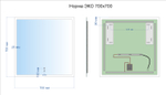 Зеркало MIXLINE "Норма" ЭКОНОМ 700*700 (ШВ) сенсорный выкл, светодиодная подсветка