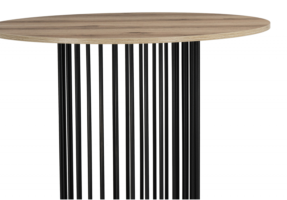 Стол деревянный Woodville Берту 90х90х75 делано, черный, ножки черные