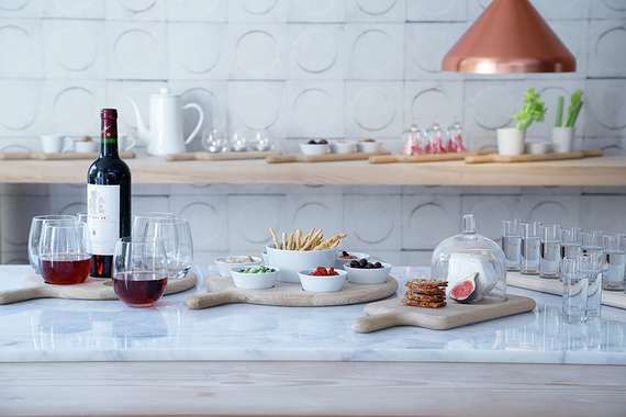 Набор из 6-ти прозрачных стопок на подставке Paddle