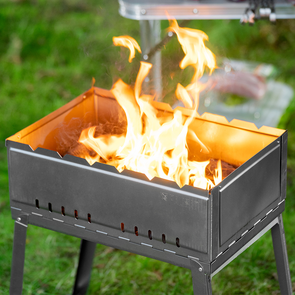 Мангал облегченный с ребрами жесткости 500 х 300 х 500 мм, Camping Palisad