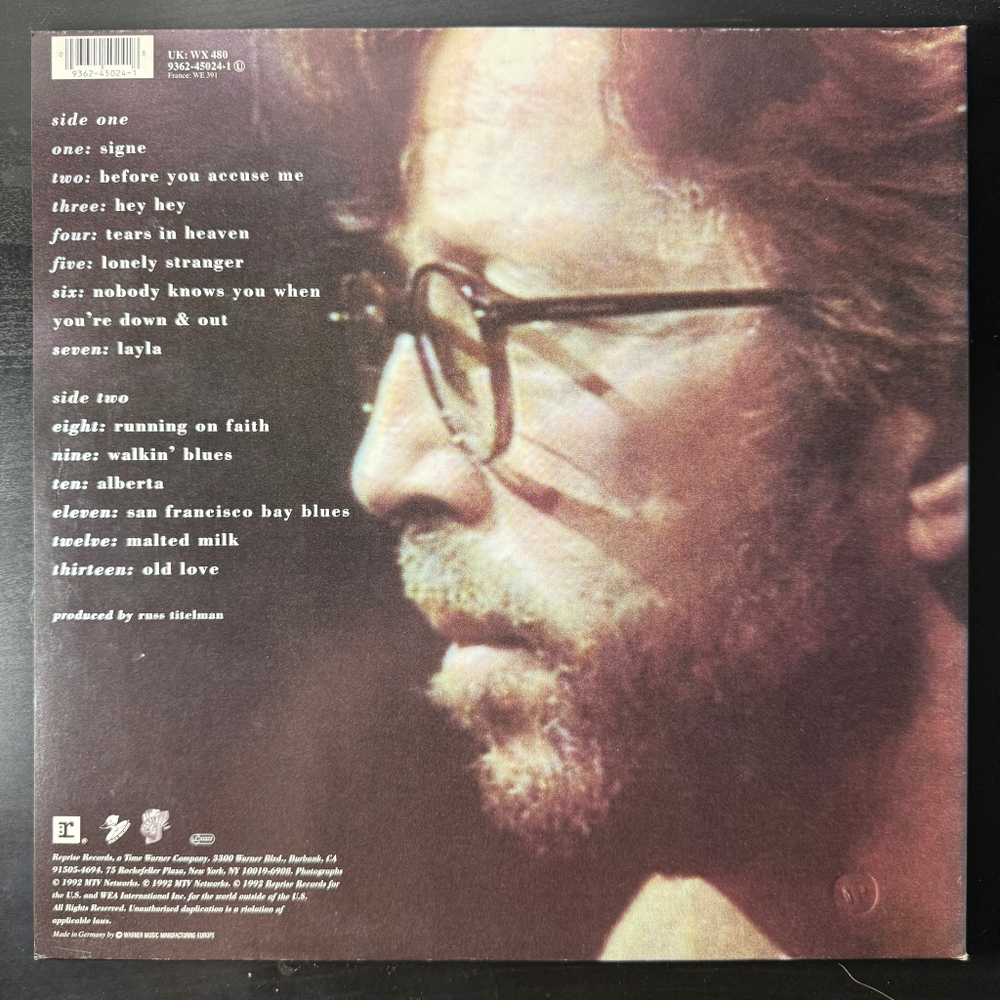 Eric Clapton ‎– Unplugged (Германия 1992г.)