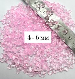 Стеклянная крошка Розовая 4
