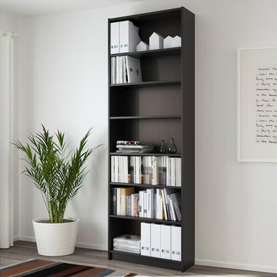 Стеллаж Билли 04 Венге Цаво 3354 80*28*237 см, Черный   Фиеста