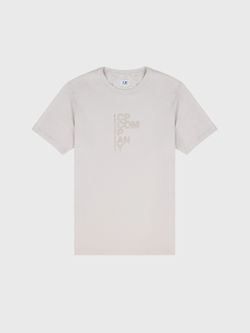 Футболка C.P. Company 30/1 Jersey Vertical Logo Milk