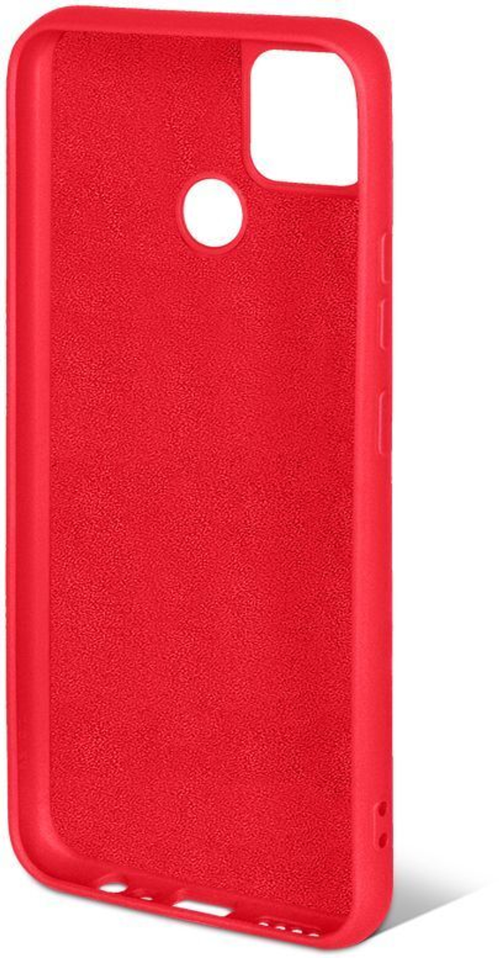 Силиконовый чехол с микрофиброй для Realme C25/C25s red DF