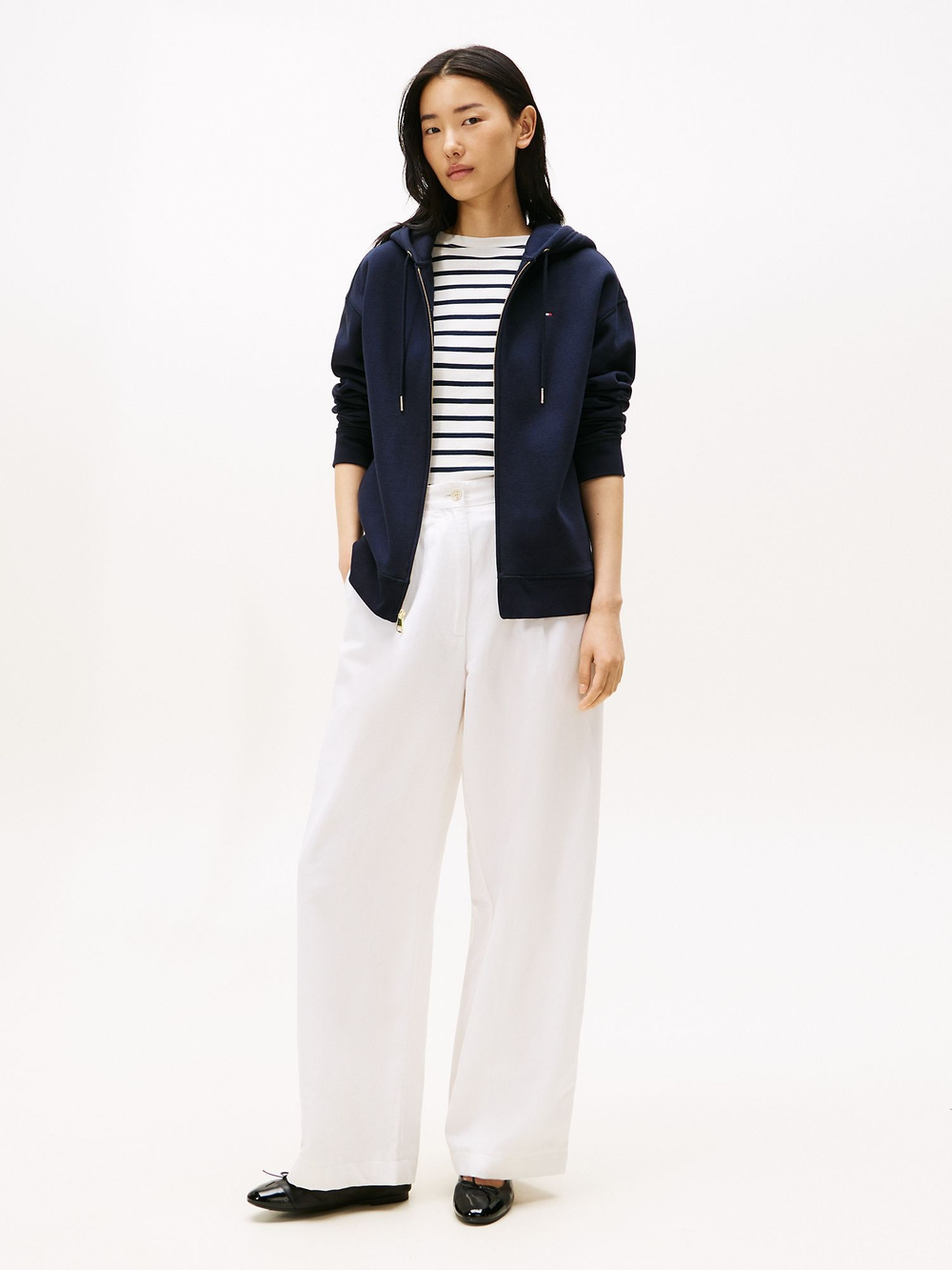 Худи на молнии Tommy Hilfiger Relaxed Fit Zip Hoodie Navy