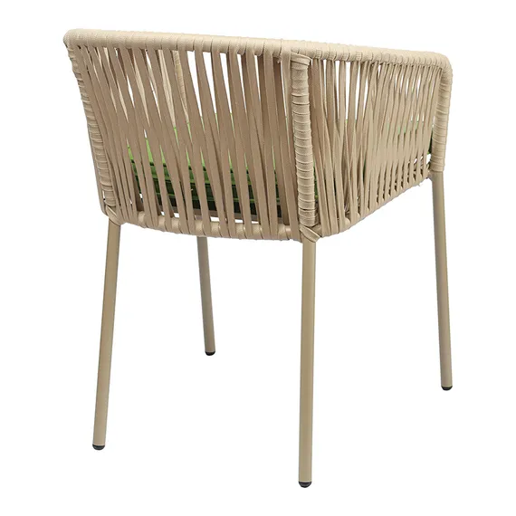 Плетеный стул Asar, бежевый/зеленый