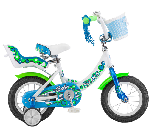 Велосипед 12" Stels  ECHO (8" Белый/морская-волна) арт.V020