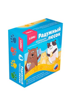 Песок для лепки "Радужный песок" 4 цвета, 560г, 2 формочки