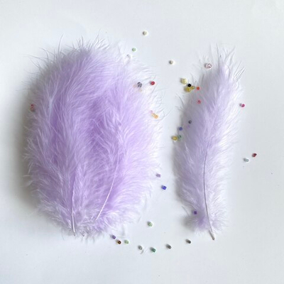 Перья марабу лаванда 15 шт.