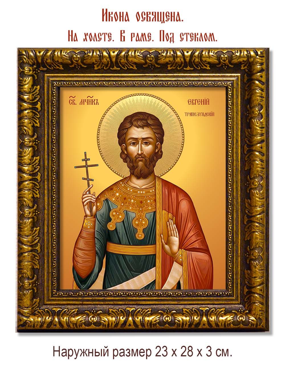 Евгений Трапезундский священномученик, чтец. Икона на холсте.