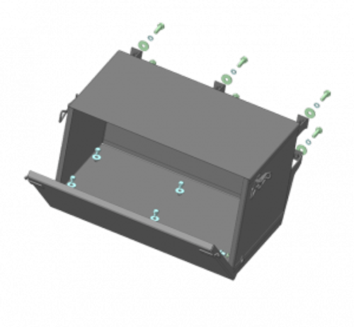 Инструментальный ящик. 1,5 мм, сталь. для Isuzu NMR 85H 2011-н.в.,Isuzu NPR 75H 2011-н.в. арт.26409