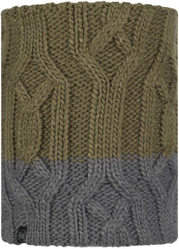 Вязаный шарф-труба с флисом детский Buff Neckwarmer Knitted Polar Ganbat Bark Фото 1
