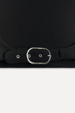 ZARA УКОРОЧЕННЫЙ ТОП С ПРЯЖКОЙ — 50TH ANNIVERSARY, БЕЛЫЙ