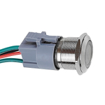 Кнопка с подсветкой, 22 мм, 12 В, 18А, без фиксации (10269250)