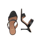 Шлепанцы кожаные mandy sandal 90-n BOSS BLACK - черный(50493062)