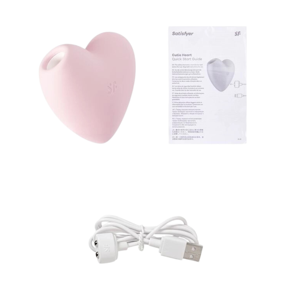 Бесконтактный стимулятор клитора с вибрацией Cutie Heart