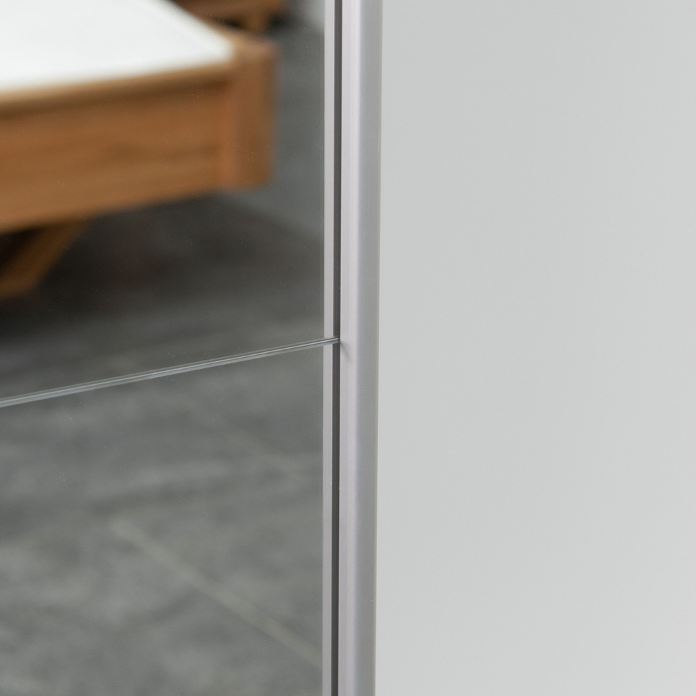 Шкаф купе для одежды с зеркалом белый Муро с раздвижной системой Hettich TopLine L