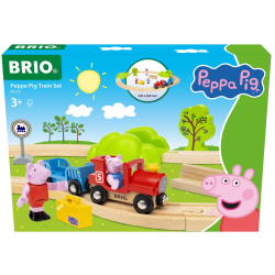 BRIO 36123 «Деревянная дорога Свинка Пеппа с поездом, 18 деталей» 36123 — фото 1