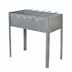 Мангал разборный 500*300*350*0,4мм + 5 шампуров, в коробке