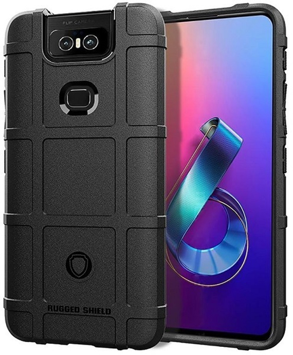 Чехол для Asus ZenFone 6 (ZenFone 6Z) цвет Black (черный), серия Armor от Caseport