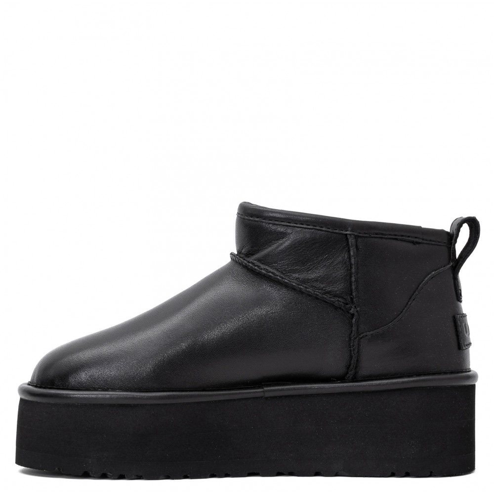 UGG Classic Ultra Mini Platform Leather Black