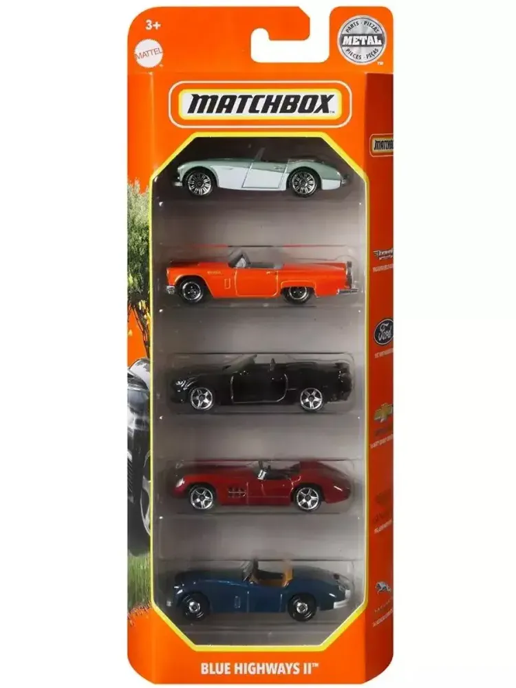 Набор из 5 машинок Хот Вилс Matchbox Blue Highways 2