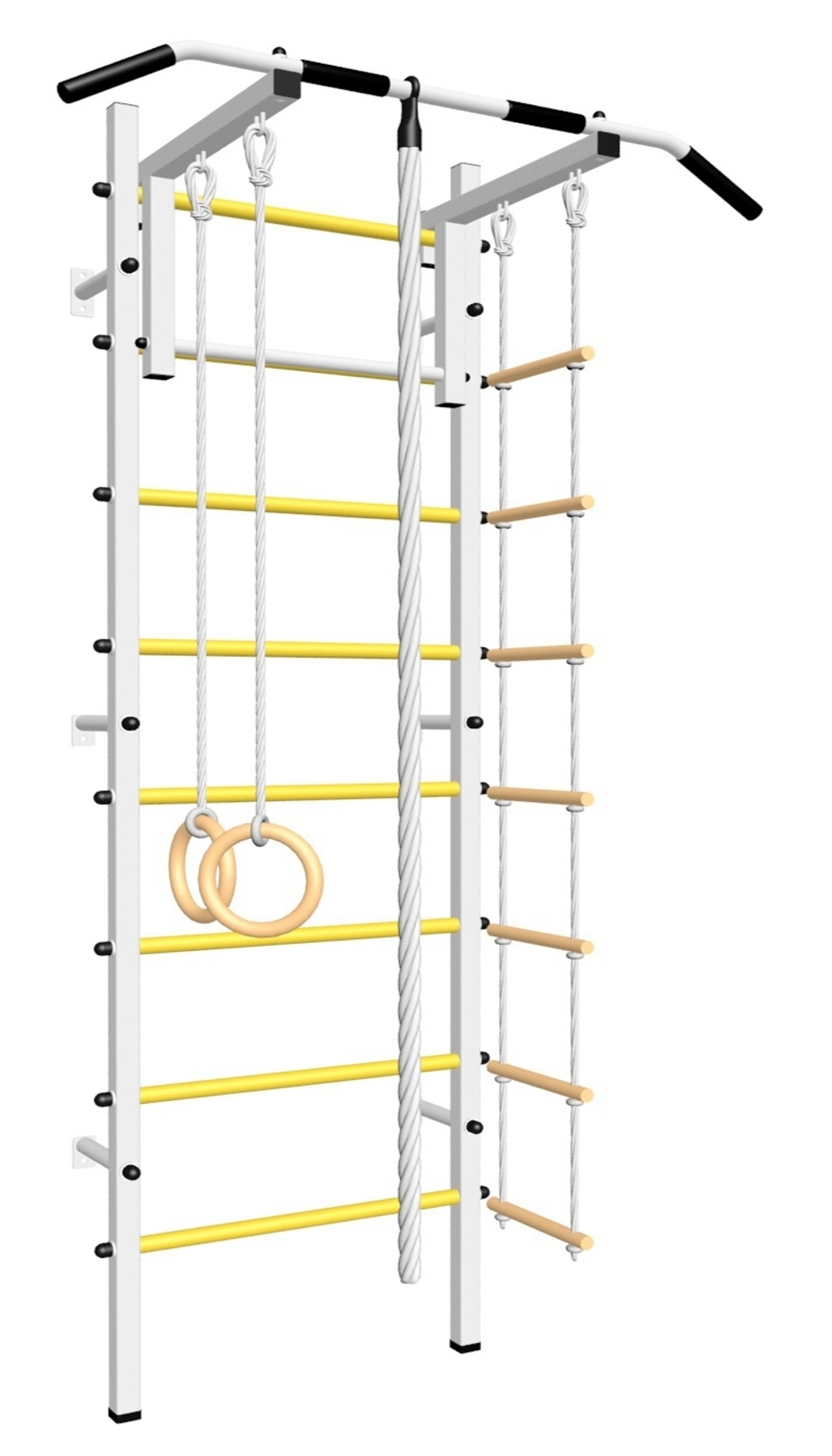 Шведская стенка Sv Sport 502 (Турник стандарт/Канат/Kольца/Лестница)