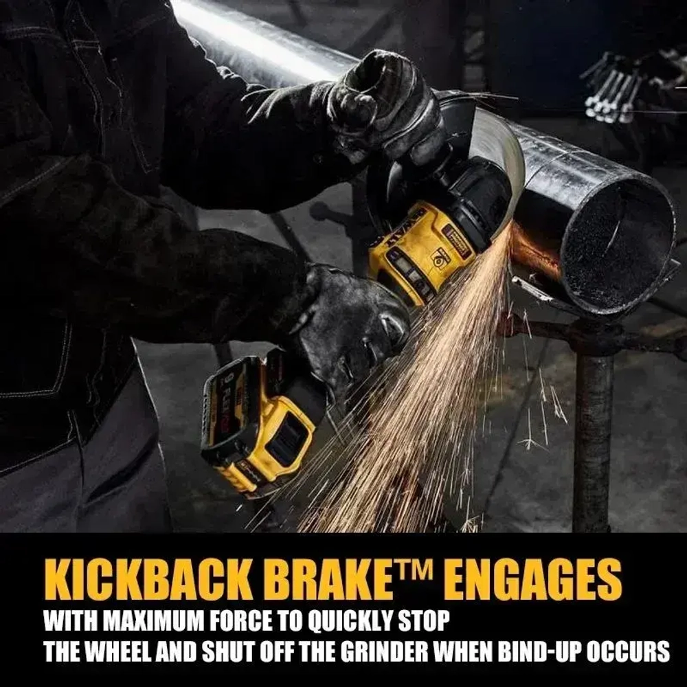 DEWALT DCG440 Бесщеточная аккумуляторная шлифовальная машина 180 мм (7 дюймов) с тормозом KICKBACK 60 В Электроинструменты