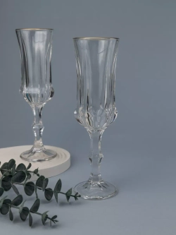 Набор бокалов для шампанского, 160 мл. 6 шт, с золотом