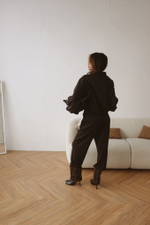 Костюм с бомбером из трикотажа ойшо