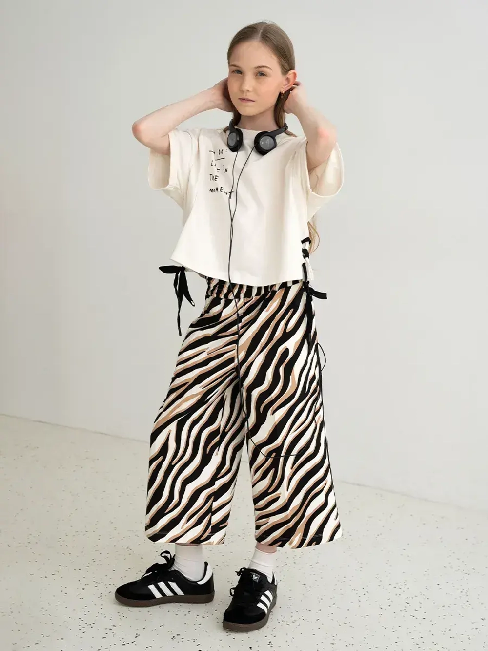 Костюм для девочки, футболка и кюлоты