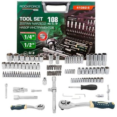 Набор инструментов 108пр. 1/4'', 1/2''(6гр.) RockFORCE LIGHT RF LIGHT-41082-5